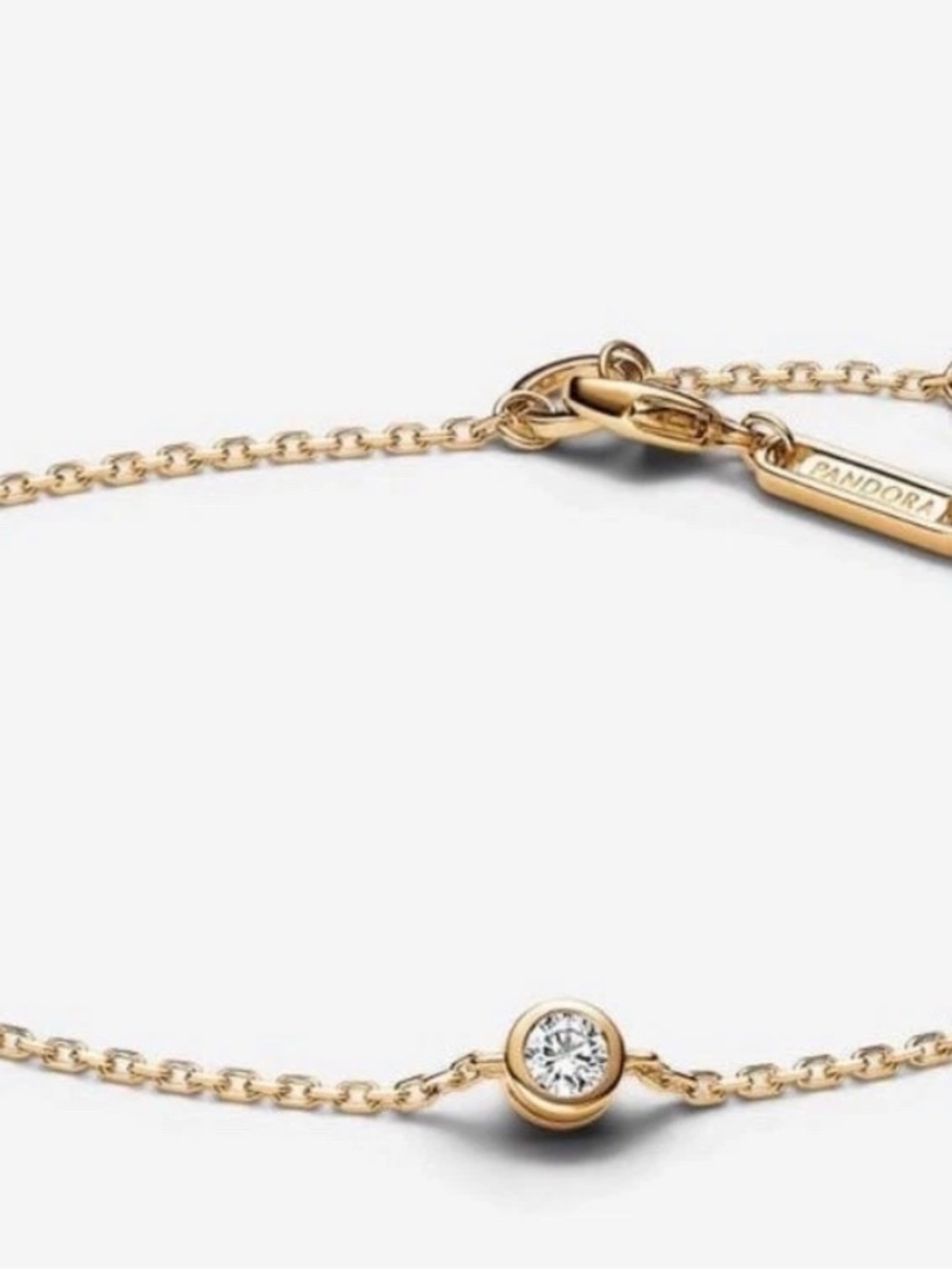 Beautiful Pandora Bracelet 14k Gold and Diamonds 💎